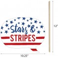 Big Dot of Happiness Stars and Stripes Memorial Day 4th of July and Labor Day USA Patriotic Party Photo Booth Props Kit 20 Count
