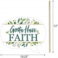 Funny Baptism Elegant Cross Religious Party Photo Booth Props Kit 10 Piece