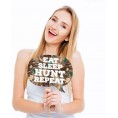 Funny Gone Hunting Deer Hunting Camo Baby Shower or Birthday Party Photo Booth Props Kit 10 Piece