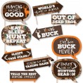 Funny Gone Hunting Deer Hunting Camo Baby Shower or Birthday Party Photo Booth Props Kit 10 Piece