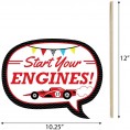 Funny Let’s Go Racing Racecar Baby Shower or Race Car Birthday Party Photo Booth Props Kit 10 Piece