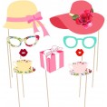 LUOEM Tea Party Photo Booth Props Tea Party Stick Props Funny Tea Party Supplies Wedding,Bachelorette,Engagement,Birthday,Bridal Shower,Christmas Party Decorations 30 Pack