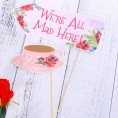 LUOEM Tea Party Photo Booth Props Tea Party Stick Props Funny Tea Party Supplies Wedding,Bachelorette,Engagement,Birthday,Bridal Shower,Christmas Party Decorations 30 Pack