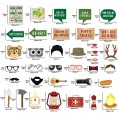 Musykrafties Woodland Camping Party Photo Booth Props 35 Count