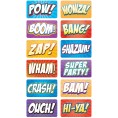 Superhero Party Photo Booth Props Signs 6pc Double Sided Props Set BAM POW ZAP WHAM Prop Signs for Action Comic Theme Birthday Supplies