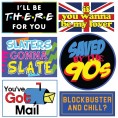 Throwback 90's Photo Booth Prop Set Funny 1990's Theme Party Decoration Favors & Supplies
