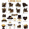 Wedding Photo Booth Props Gold Wedding Photobooth Props and Signs Party Favors Supplies and Decorations 24 Count