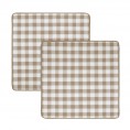 Pillow Cases| Achim Buffalo Check Polyester/Cotton Set of 2 18-in x 18-in Throw Pillow Covers in Taupe - NX47522