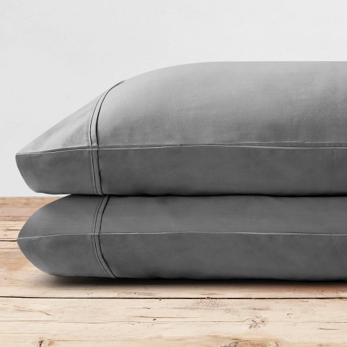 Pillow Cases| Brielle Home 2-Pack Charcoal Standard Viscose From Bamboo Pillow Case - PO82703