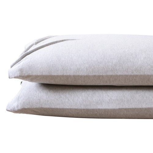 Pillow Cases| Brielle Home 2-Pack TENCEL Modal Jersey Heather Light Grey Standard Modal Pillow Case - SR67611