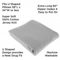 Pillow Cases| Hastings Home Pillow-Case Gray Queen Cotton Pillow Case - LG99691