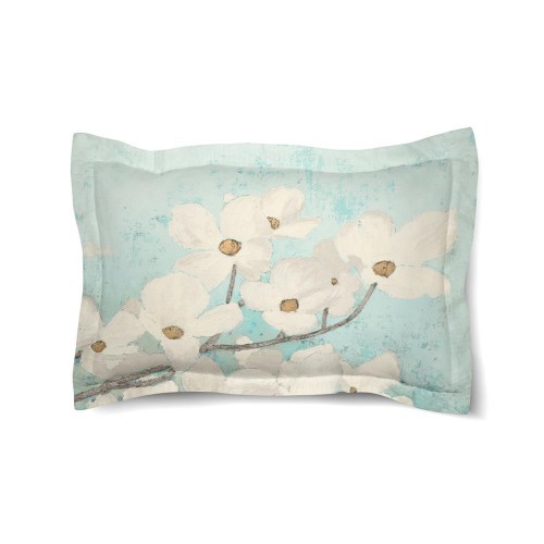 Pillow Cases| Laural Home Dogwood Blossoms Multi-color/Cotton Standard Cotton Pillow Case - SD32447