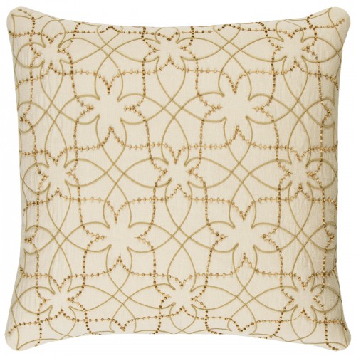 Pillow Cases| Rizzy Home Ivory/Gold Standard Cotton Pillow Case - BI04503