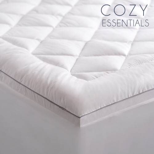 Mattress Covers & Toppers| Cozy Essentials 1-in D Polyester Queen Hypoallergenic Mattress Topper Bed Bug Protection - PP92026