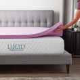 Mattress Covers & Toppers| LUCID Comfort Collection Lavender 2-in D Memory Foam Queen Mattress Topper - OX75196