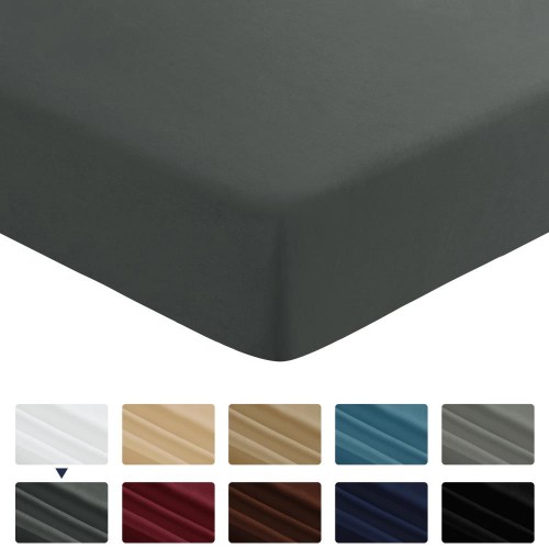 Mattress Covers & Toppers| Subrtex Ultra Soft Fitted Mattress Cover, Full, Gray - VM96247