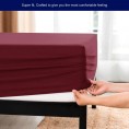Mattress Covers & Toppers| Subrtex Ultra Soft Fitted Mattress Cover, King, Wine - FE30998