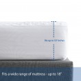 Mattress Covers & Toppers| Swift Home Fitted Sheet Style Waterproof Easy Care Mattress Protector - Twin White - TA55263