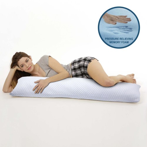 Bed Pillows| Arctic Sleep Body Medium Gel Memory Foam Bed Pillow - YP64130