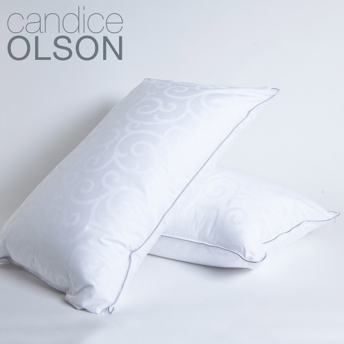 Bed Pillows| Candice Olson 2-Pack Queen Medium Down Alternative Bed Pillow - QM07906