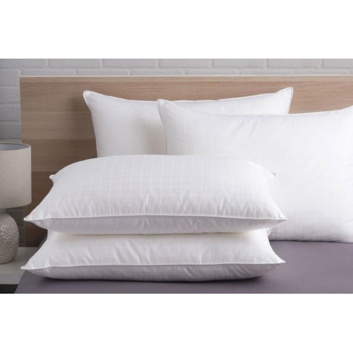 Bed Pillows| Cozy Essentials Cozy Essentials  Windowpane Down-Alternative Extra Firm Jumbo Pillow 4 pack - JI12736