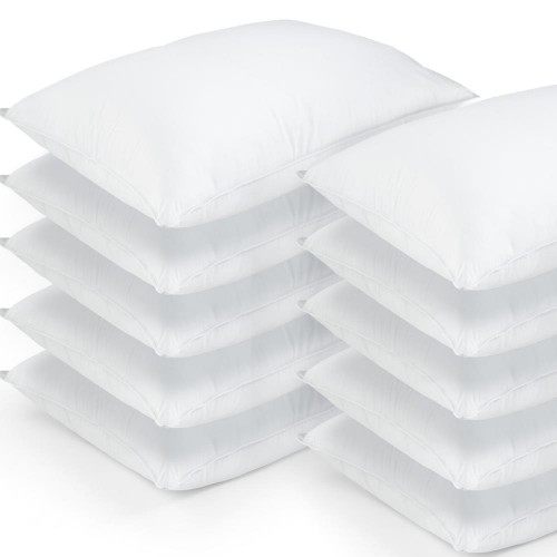 Bed Pillows| DOWNLITE 10-Pack Jumbo Medium Synthetic Bed Pillow - NU07070