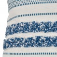 Throw Pillows| allen + roth 18-in x 18-in Blue and White Solid Cotton Canvas Indoor Decorative Pillow - QK54341