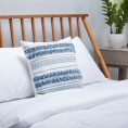 Throw Pillows| allen + roth 18-in x 18-in Blue and White Solid Cotton Canvas Indoor Decorative Pillow - QK54341