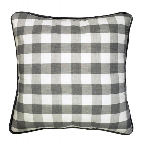 Throw Pillows| allen + roth 3-Piece 20-in x 20-in Grey Checker Polyester Indoor Decorative Pillow - FH89342
