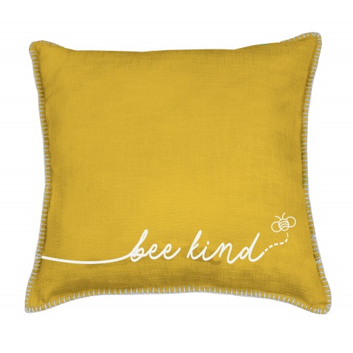 Throw Pillows| allen + roth Brynn 18-in x 18-in Mimosa Faux Linen Indoor Decorative Pillow - VG53040