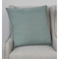 Throw Pillows| allen + roth Charleston 22-in x 22-in Green Faux Linen Indoor Decorative Pillow - YJ11852