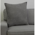 Throw Pillows| allen + roth Charleston 22-in x 22-in Grey Faux Linen Indoor Decorative Pillow - QK37448
