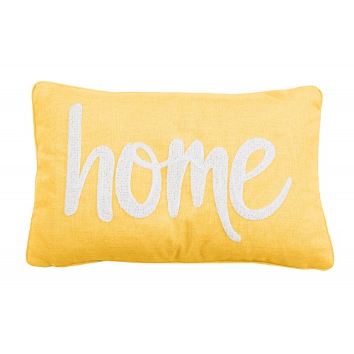 Throw Pillows| allen + roth Kari 12-in x 20-in Mimosa Faux Linen Indoor Decorative Pillow - YP49657