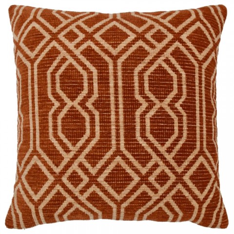 Throw Pillows| allen + roth Trellis 22-in x 22-in Terracotta Polyester/Cotton Indoor Decorative Pillow - DM65368