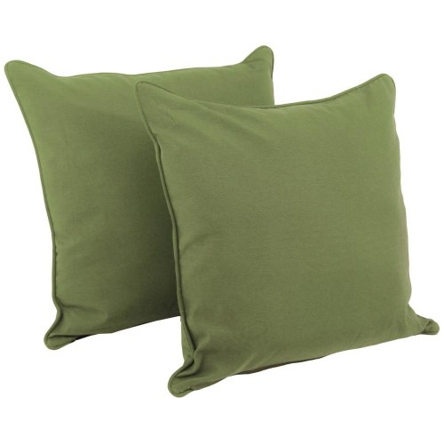 Throw Pillows| Blazing Needles 2-Piece 25-in x 25-in Sage Twill Fabric Indoor Decorative Pillow - GV10194