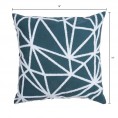 Throw Pillows| Decor Therapy Thro by Marlo Lorenz 18-in x 18-in Deep Teal Woven Polyester Blend Indoor Decorative Pillow - MB34592