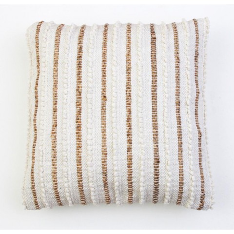 Throw Pillows| Decor Therapy Thro by Marlo Lorenz 20-in x 20-in Ivory Woven Cotton Blend Indoor Decorative Pillow - SG49603