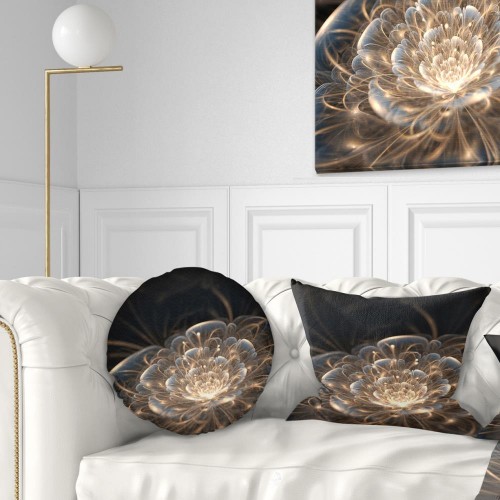 Throw Pillows| Designart 12-in x 20-in Gold Polyester Indoor Decorative Pillow - VD23617