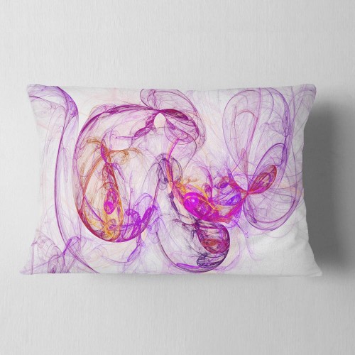 Throw Pillows| Designart 12-in x 20-in Purple Polyester Indoor Decorative Pillow - MS16069