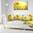 Throw Pillows| Designart 12-in x 20-in Yellow Polyester Indoor Decorative Pillow - UA76027