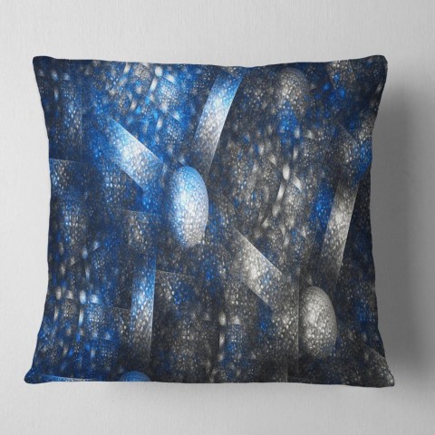Throw Pillows| Designart 16-in x 16-in Blue Polyester Indoor Decorative Pillow - EK76731