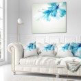 Throw Pillows| Designart 16-in x 16-in Blue Polyester Indoor Decorative Pillow - EQ36155