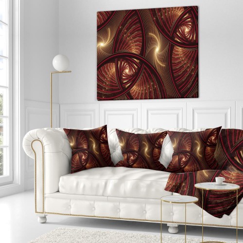 Throw Pillows| Designart 16-in x 16-in Brown Polyester Indoor Decorative Pillow - KP87827