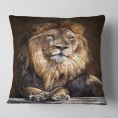 Throw Pillows| Designart 16-in x 16-in Brown Polyester Indoor Decorative Pillow - LK24622