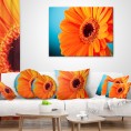 Throw Pillows| Designart 16-in x 16-in Orange Polyester Indoor Decorative Pillow - BN84112