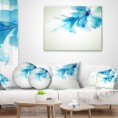 Throw Pillows| Designart 18-in x 18-in Blue Polyester Indoor Decorative Pillow - JU21172