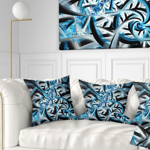 Throw Pillows| Designart 18-in x 18-in Blue Polyester Indoor Decorative Pillow - UX97825