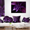 Throw Pillows| Designart 18-in x 18-in Purple Polyester Indoor Decorative Pillow - QN31915