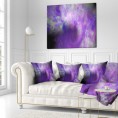 Throw Pillows| Designart 18-in x 18-in Purple Polyester Indoor Decorative Pillow - WP40705