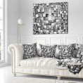 Throw Pillows| Designart 18-in x 18-in Silver Polyester Indoor Decorative Pillow - PD30562